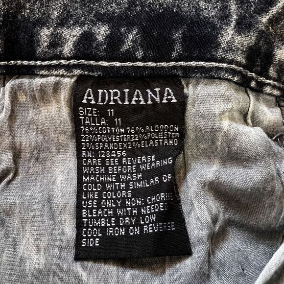 ADRIANA JEANS By LAMASINI Women's Jeans Ripped 5 Pockets Stretch Size 11 - Picture 4 of 13